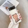 Funny Catoon Dudu Bubu Couple Phone Case for Samsung Galaxy Z Flip 5 4 6 7 INS Korea Soft Cover for Zflip 4 3 Cover Paired Coque