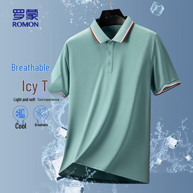 ROMON Men s Business Casual Polo T-Shirt 351 170