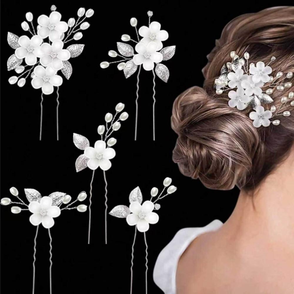 Bridal headpiece pearl rhinestone comb handmade hair accessory inlaid crystal hair comb wedding accessory jewelry