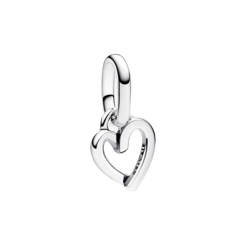 Pandora Hand-painted love-shaped mini jewelry accessories for women, silver 793048C00 серебряный