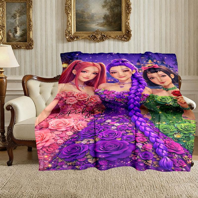 Coperta Demon Hunters Kpop Leggera Coperta Plaid Stampata per Divano, Letto, Auto, Un Regalo Sincero per la Tua Famiglia e i Tuoi Amici