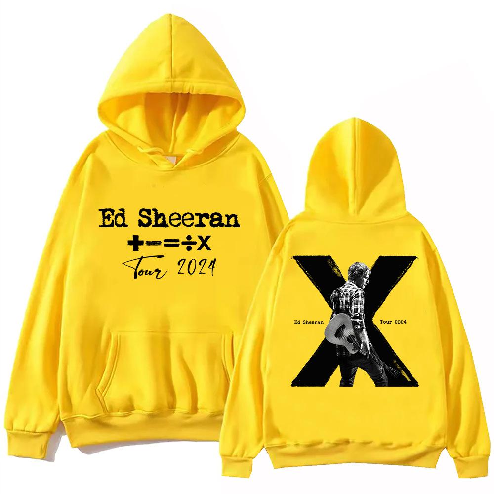 Ed Sheeran Tour 10th Memorialize Hoodie Harajuku Sweatshirt Casual Hoodie Vintage Pullovers Loose Jogger Clothes