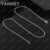 Charm 925 Sterling Silver 18 Inches 2MM Bead Chain Luxury Necklace For Women Men Punk Fashion Jewelry Gift