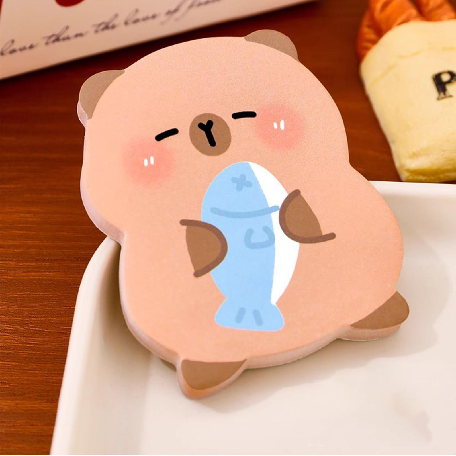 

Sticky Note 60 Sheets/Book Capybara Cartoon Notepad Sticky Note Pad For Office Home School Teacher Christmas Birthday Work China Mainland