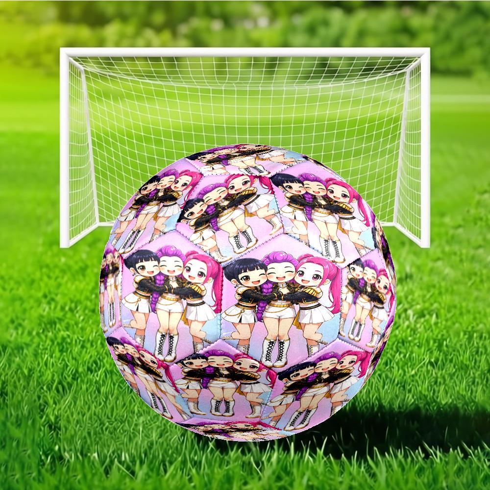 Kpop Demon Hunter Starlight Adventure Size 5 Soccer Ball, Suitable for Training and Matches, High-Elasticity, Wear-Resistant Material Gift for Fan