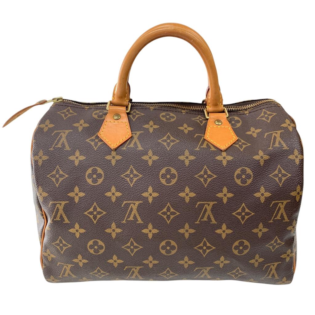 Used Louis Vuitton Monogram Speedy 30 M41526 Boston Bag Authentic 1223