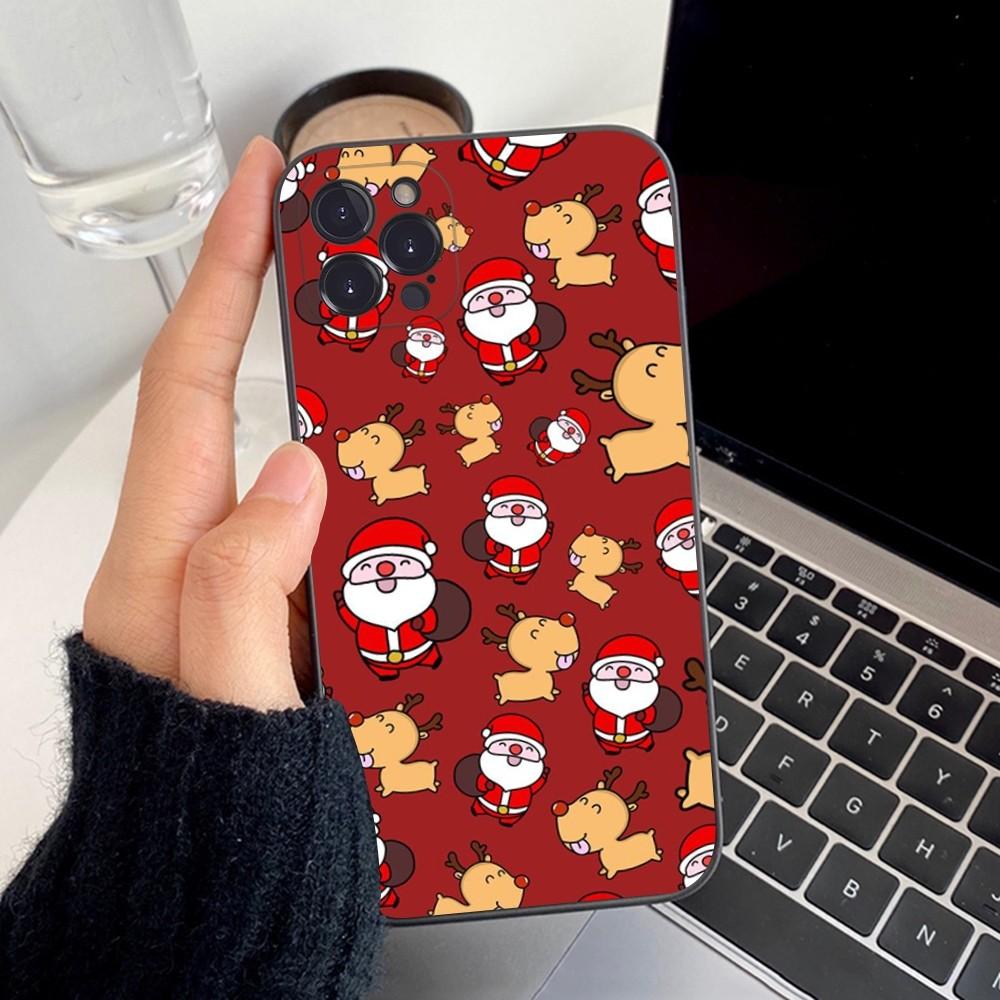 Weihnachts-Cartoon-Neujahrs-Handyhülle Für iPhone 15 14 11 12 13 Mini Pro XS Max Hülle 6 7 8 Plus X XR SE 2020 Funda Schale