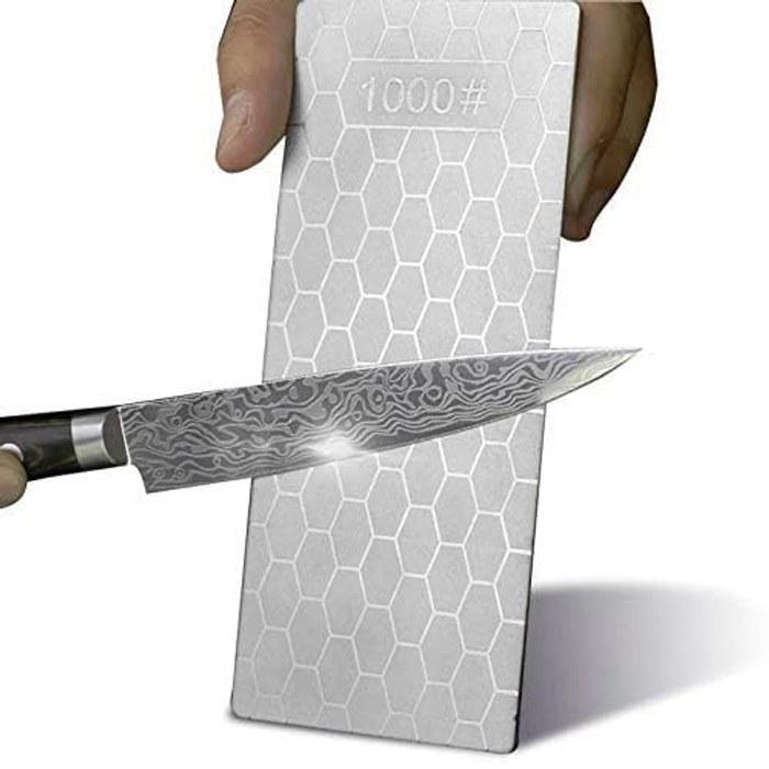 MOPCONY Diamond Whetstone #400/#1000 - 2-Piece Set with Microfiber Towel