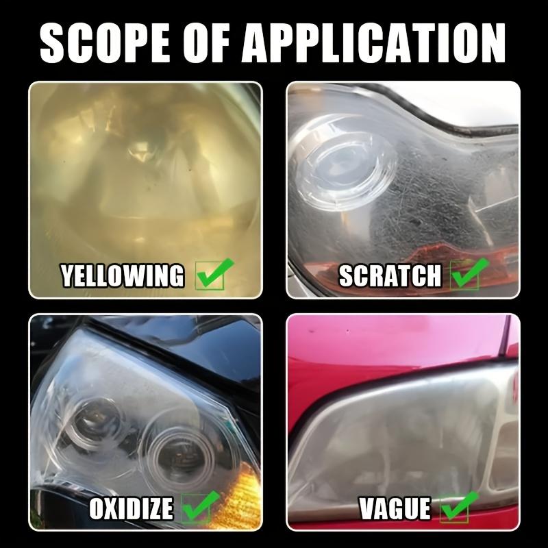 Car Headlight Restoration Polishing Kit - Scratch Remover and Oxidation Cleaning Repair Paste, for Headlight Assembly