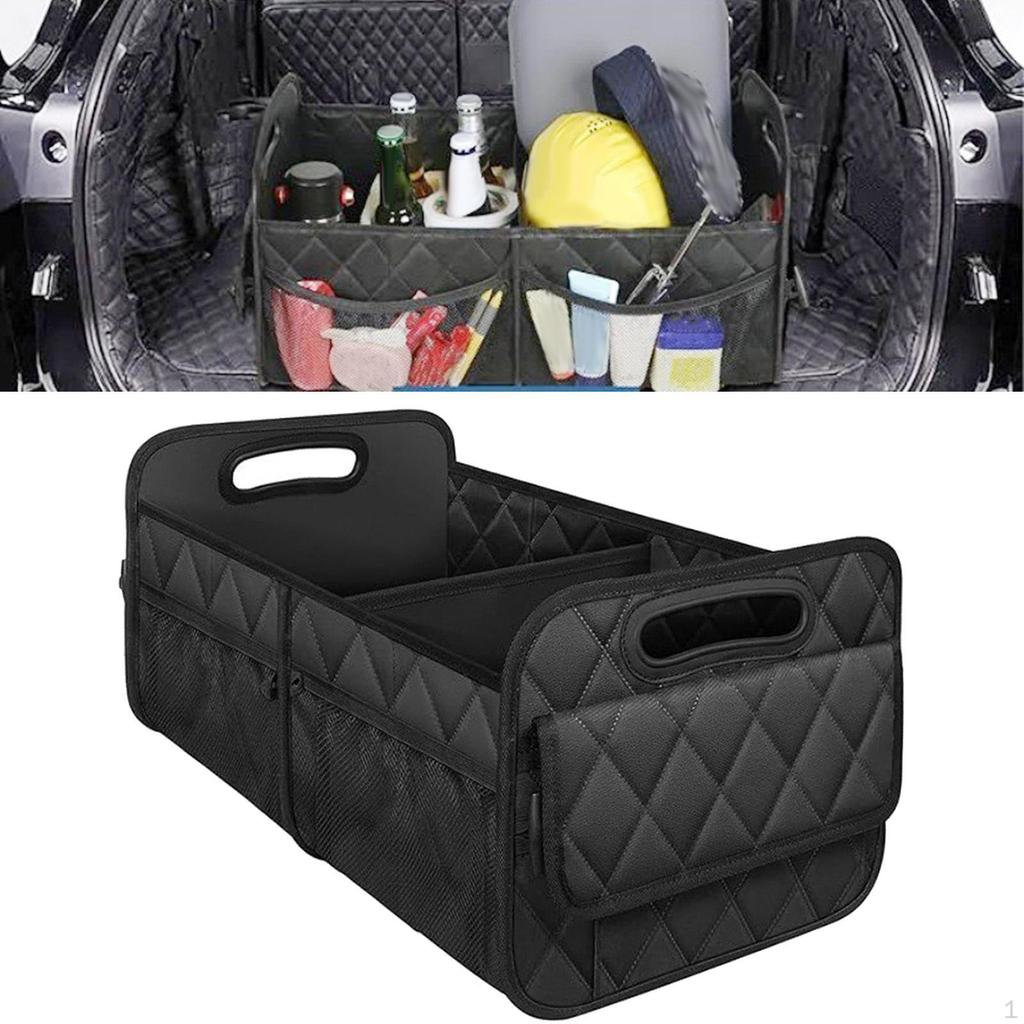 Car Trunk Cargo Storage Basket Foldable Multifunctional Bin Organizer for Household Nursery