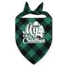 My First Christmas Print Dog Bandanas Large Pet Scarf Pet Bandana for Dog Plaid Bow Ties Collar Cats Dogs Xmas Scarf Accessories