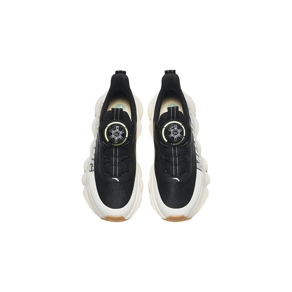 Anta Kids Huaxing Sports Comfortable Non-Slip Wear-Resistant Casual Shoes Kids Casual Shoes Black White 312338803-1