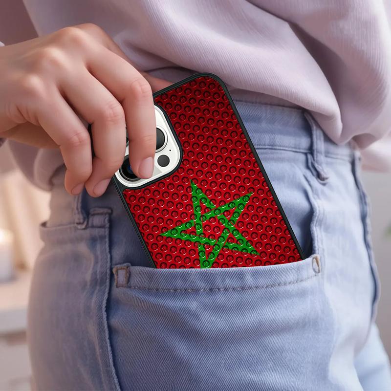 Maroc Morocco Flag Coat Of Arms Phone Case For iPhone 17 Air 15 16e 14 13 Pro Max Coque 12 11 Pro Max PLUS Cover