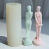 Silicone Resin Candle Mold A Slender Girl Flower Cake Chocolate Fondant Mold Aromatherapys Plaster Epoxy Mold Home Decor