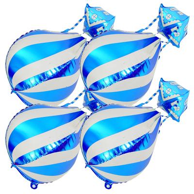 4 Pcs Hot Air Balloon Aluminum Foil Unique Design Easy Inflation For Birthday Wedding Party Decoration Long-Lasting Reusable