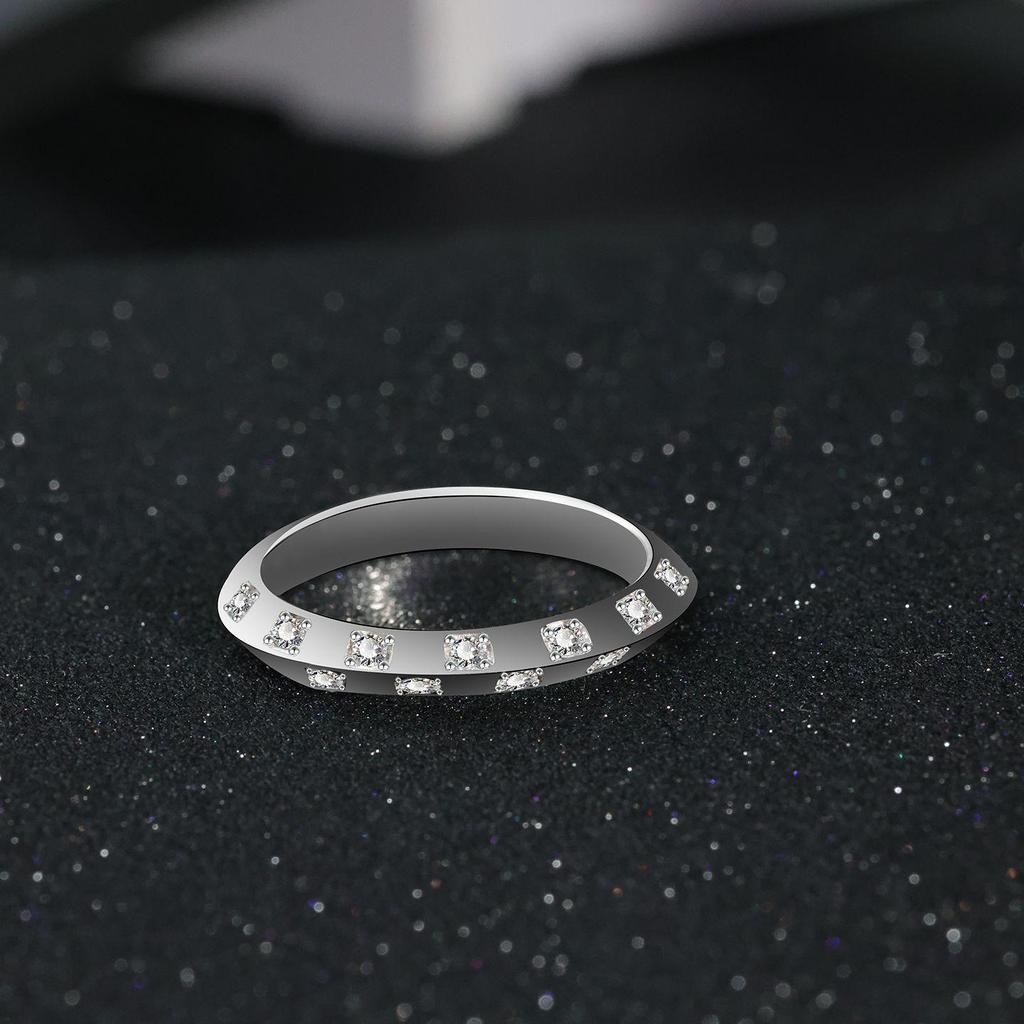 S925 Sterling Silver UFO Ring - Women's Japanese & Korean Fashion with Hot Style Personality and Diamond Accent