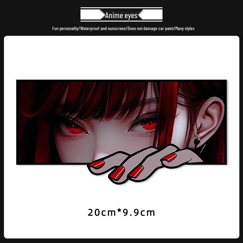 Anime Augen Rücklicht Aufkleber: Einzigartige Rennrad- & Autodekoration