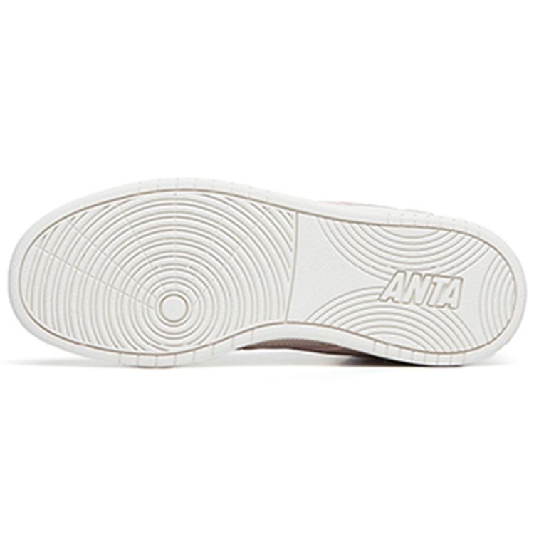Anta Street Style High-Top Skate Shoes Women Sneakers White Gray 122238067-4