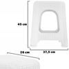 KADAX Rattan Kitchen Stool White 2pcs