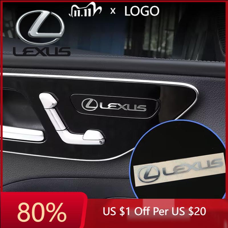 2026 Autocollants Intérieurs Chauds Emblème Métallique 3D Autocollant Décoration Intérieure de Voiture Autocollants de Style Pour Lexus LS LC RZ IS350 ES300 GS350 C
