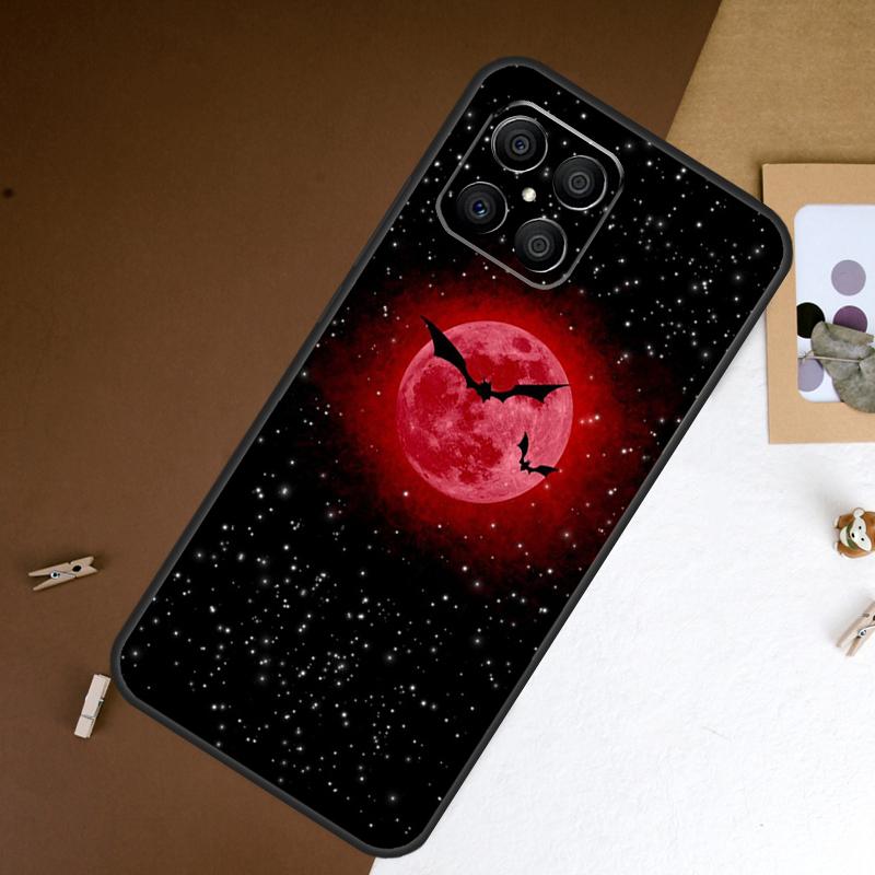 Gothic Horror Bats Full Moon Case For Honor X9a X8a X6a X7a X9b X7 X8 X9 8X Cover For Honor Magic 5 6 Pro 50 70 90 Lite