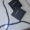 Modernlike Silver 925 Cobalt Blue Black Pearl Necklace 5mm