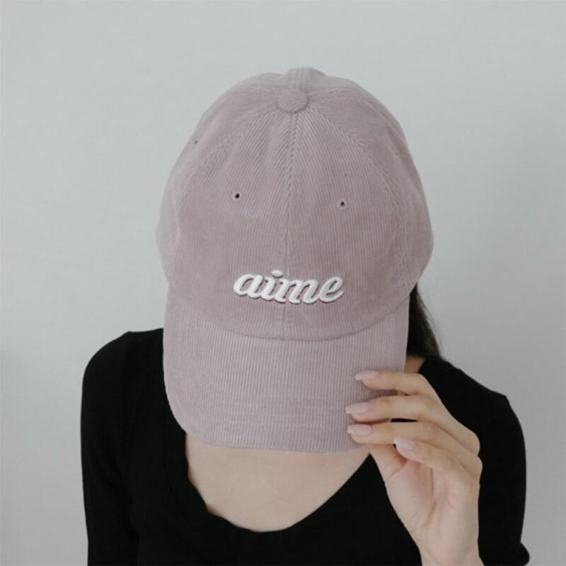 Women s College Style Couple Ball Cap Corduroy Hat black