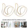 2Pcs Moon Shape Metal Curtain Tiebacks Minimalist Modern Decorative Tie Backs for Living Room Bedroom Office Windows