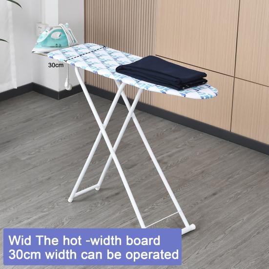 Ironing Board, Full-Size Foldable Ironing Board, Foldable Household Ironing Board, Extended Ironing Board Outside with Heat-Resistant Cover, 42 Inch