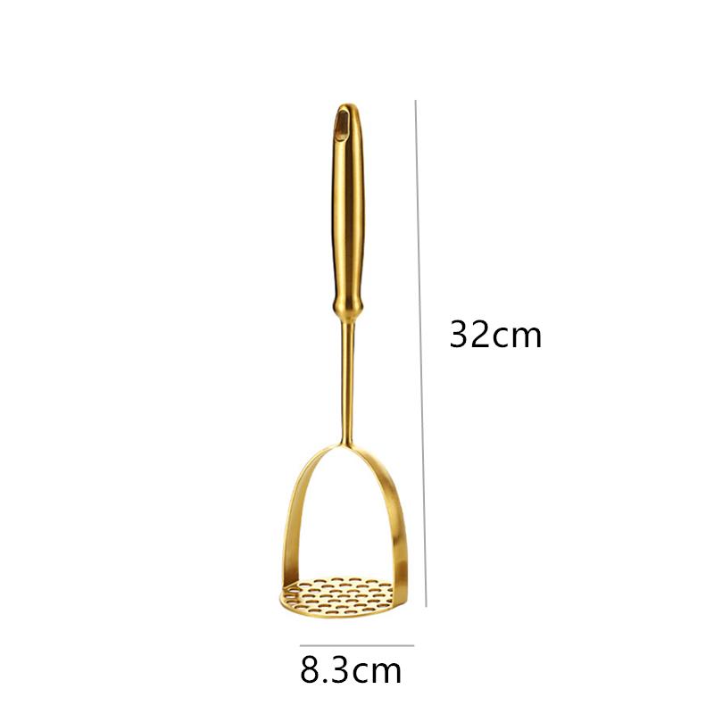 Inicio Triturador de patatas de acero inoxidable Triturador manual de alimentos Prensador de ajo suave Prensador de calabaza Utensilios de cocina Utensilios para el hogar