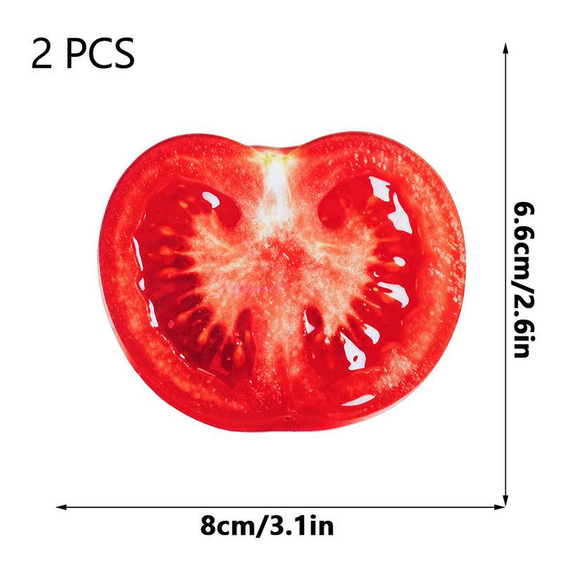 2 Pièces Marque-page de Lecture Accrocheur Clip en Acrylique Signe Tranche de Fruit Marque-page Haute Qualité Pour Collection de Papeterie Cadeau Stu