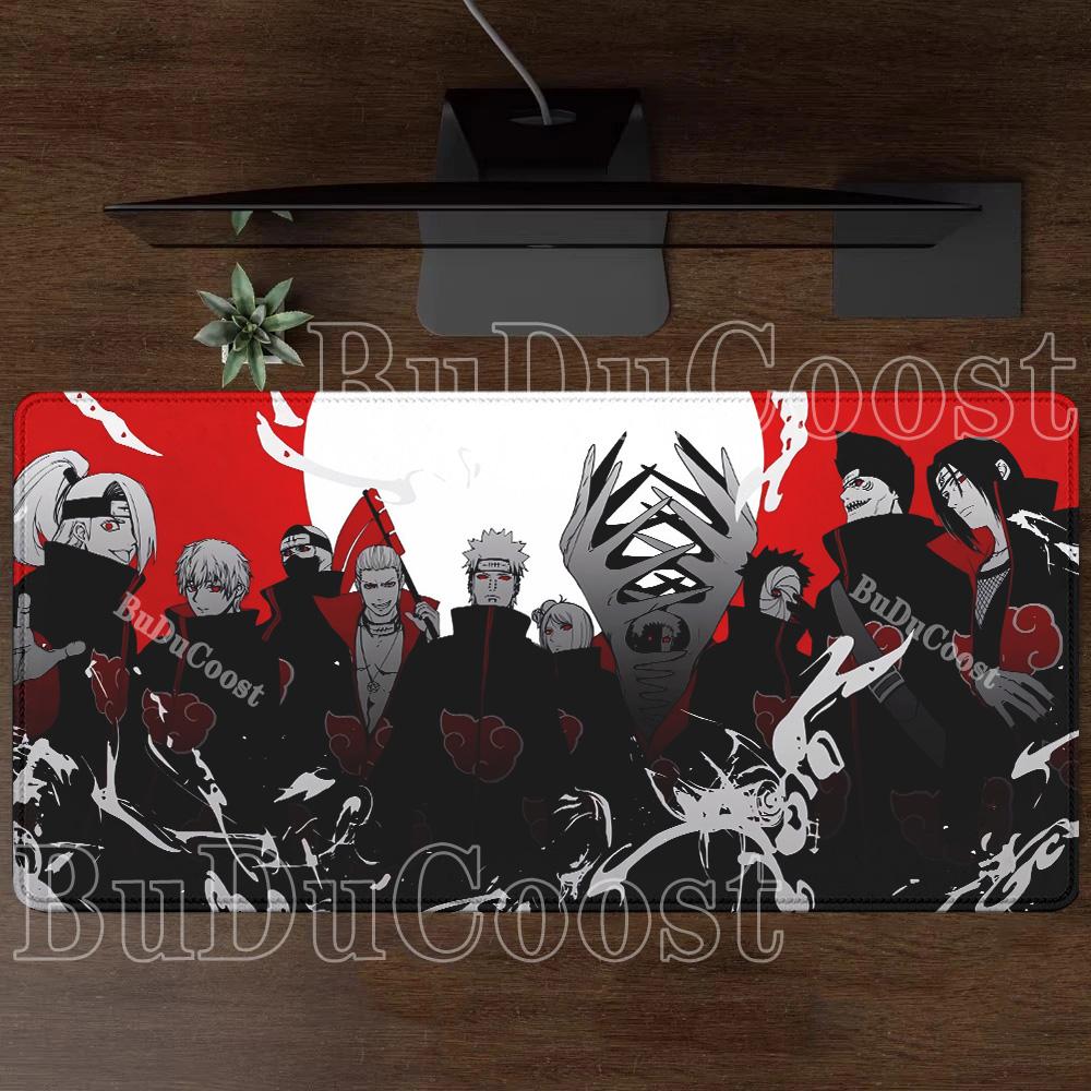 HD Printing Aakatsuki Naruto Mouse Pad Gaming Office Accessories Computer Keyboard Anime Non-slip Desk Mat Overlock XXL Mousepad