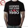 Vintage Legends Are Born In 1980 45 Years Old T Shirt Unisex Made In 1980 Tshirt Birthday Retro Anniversary Tees Streetwear Tshirt