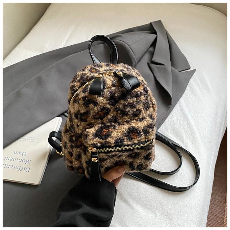 Нишевый женский модный рюкзак с леопардовым принтом, новый осенний рюкзак, мини-портфель