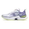 Li Ning Kids Qiang Yue Shock Absorbing Breathable Low Top Running Shoes Kids Running Shoes Gray Purple YKCU026-6
