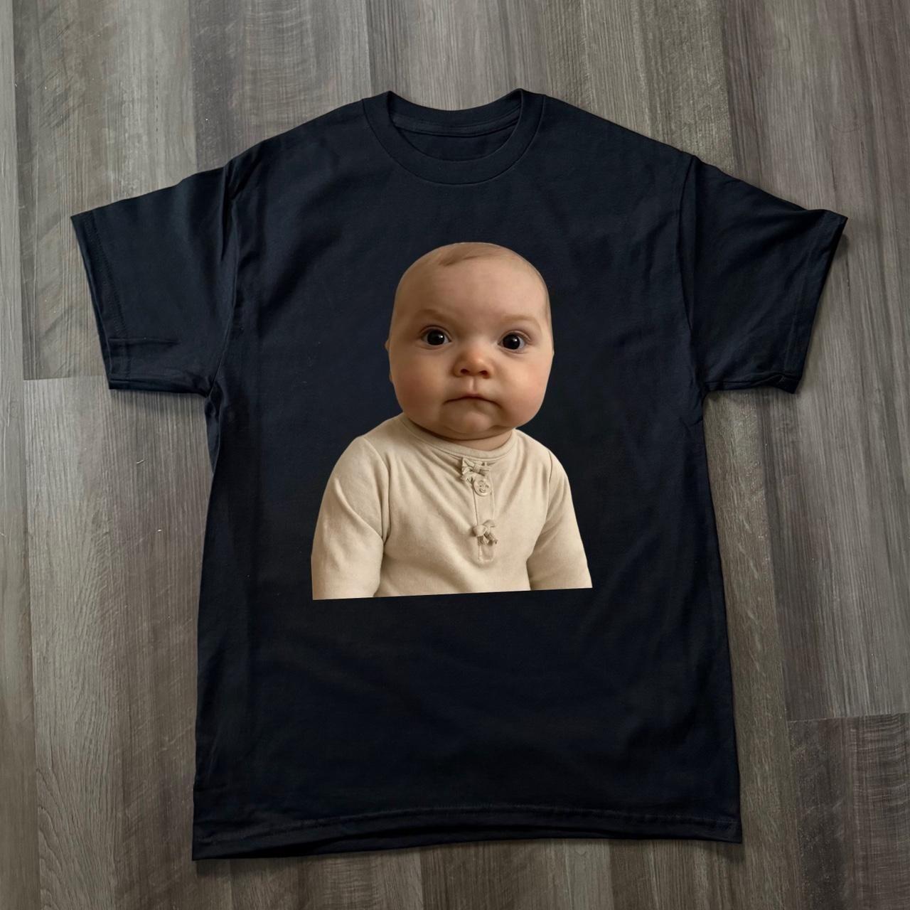Baby Meme Shirt Cute Baby Face Tee Funny Graphic Tee Trendy Meme Shirt Unisex Gift Tee Aesthetic Streetwear Shirt S