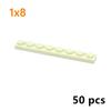DIY Thin Figures Bricks 1x8 Dots Building Blocks 9 Colors Educational Creative Size Compatible With 3460 Toy For Children 50pcs