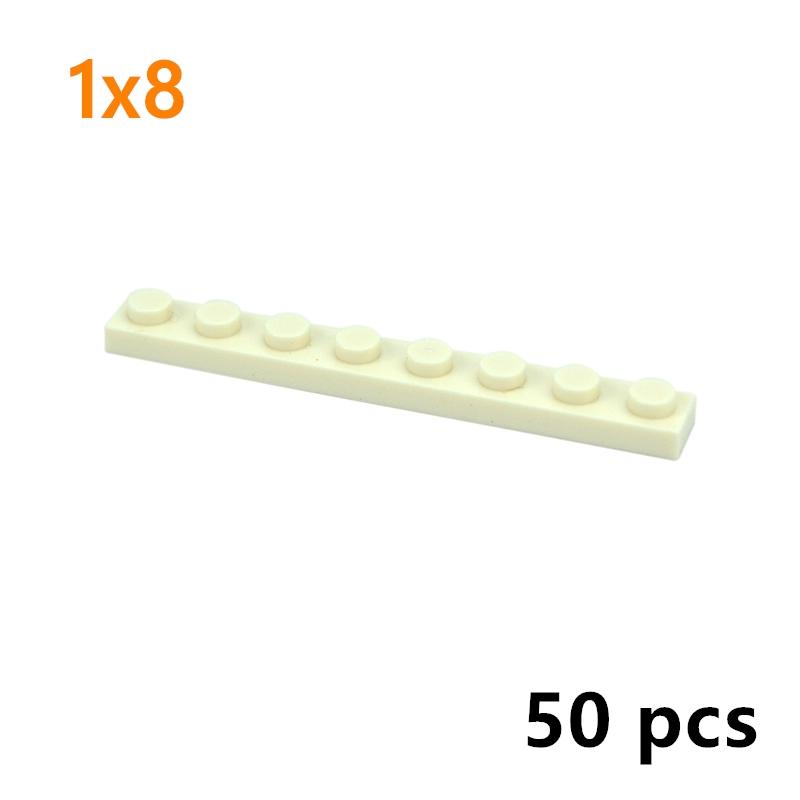DIY Thin Figures Bricks 1x8 Dots Building Blocks 9 Colors Educational Creative Size Compatible With 3460 Toy For Children 50pcs