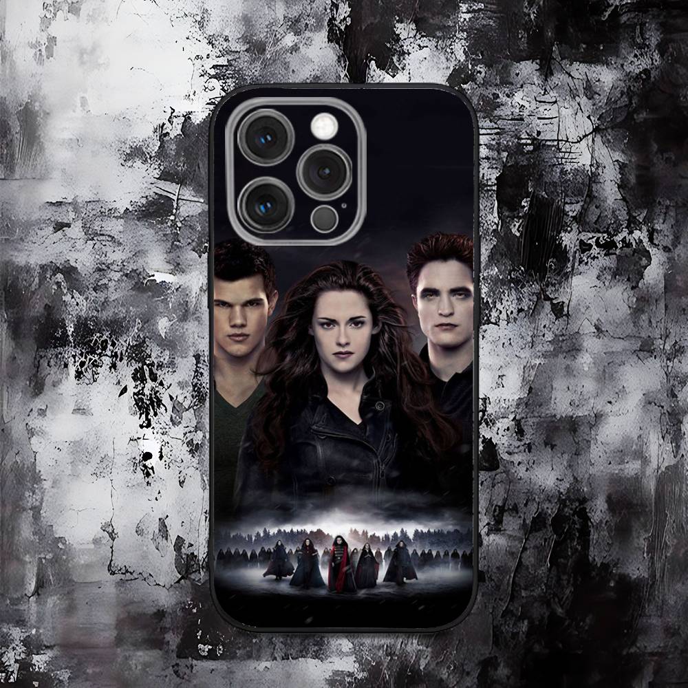 Etui na telefon Saga Zmierzch Edward dla iPhone 16,15,14,13,12,11,Pro,Max,Plus,X,XS,SE,E,Mini, Miękkie Silikonowe Czarne Etui