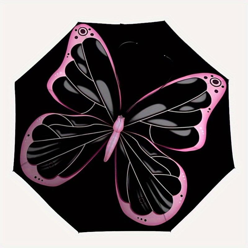

1pc Butterfly Wings Automatic Open/close Folding Umbrella, Compact Portable Travel Umbrella,Durable Construction yy250814160