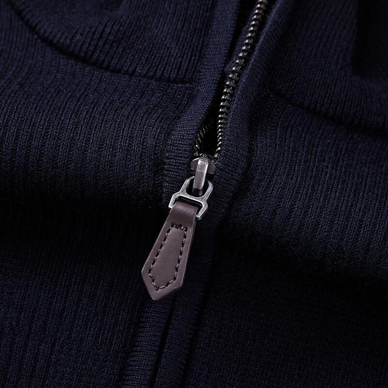 Septwolves Men's High-Neck Fleece-Lined Wool Blend Pullover Sweater