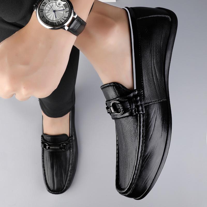 Fashion Classic Male Driving Shoes All-match Men's Dress Shoes Genuine Leather Men Casual Shoes New Slip on Formal Loafers Men Moccasins
