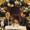 Black Balloons Garland Kit Gold Confetti Balloon Arch Gold Explosion Star Foil Globos Home Birthday Party Baby Shower Decoration