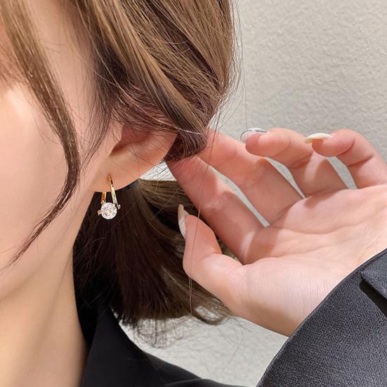 1 Paar Anhänger-Ohrringe, künstliche Kristall-Creolen, unregelmäßig, hypoallergen, galvanisiert, Zubehör für