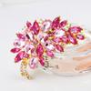 Spilla da Donna Leggera Grappolo di Fiori Scintillante Incastonata con Zirconia Cubica Spilla Pin Accessori per Abbigliamento Formale da Matrimonio e Sera