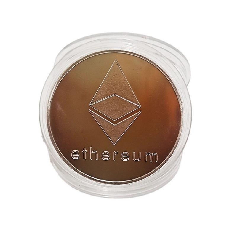 1PC Ethereum Bitcoin Virtual Commemorative Coin Metal Gold-plated Silver Commemorative Badge Exchange Gifts Advertising Gifts