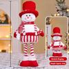 Knitted Style Christmas Telescopic Doll Standing Posture Snowman Elk Decoration  Window Decoration