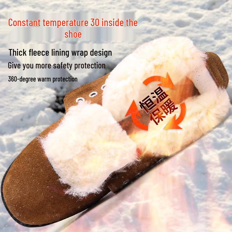 Men's Winter Suede Big-Toe Wool-Lined Boots