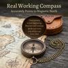 Engraved Compass Keepsake Gift for Men Custom Brass Navigation Compass