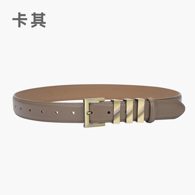Women'S Belt Retro Pin Buckle Belt With Denim Suit Skirt Belt Simple